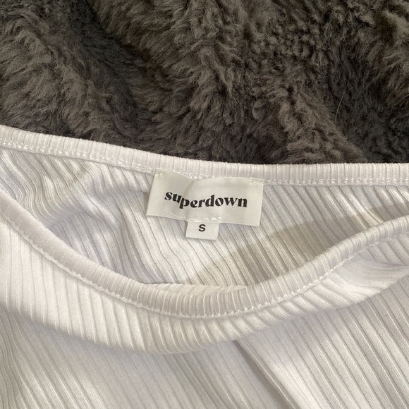 Superdown Ellie One Shoulder Top in White - Picture 9 of 13